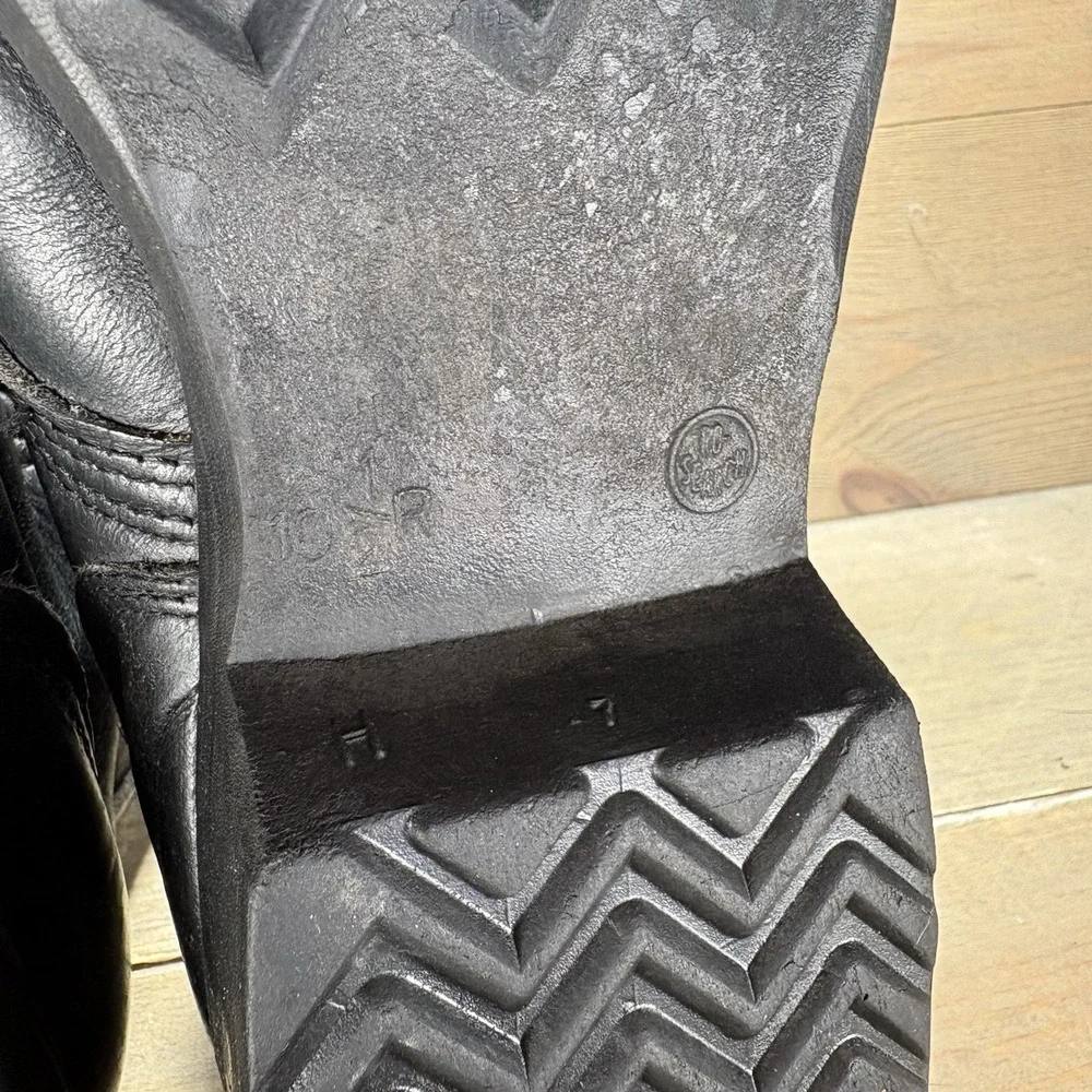 vintage ro search mens size 10.5 shoes black leather combat military boots